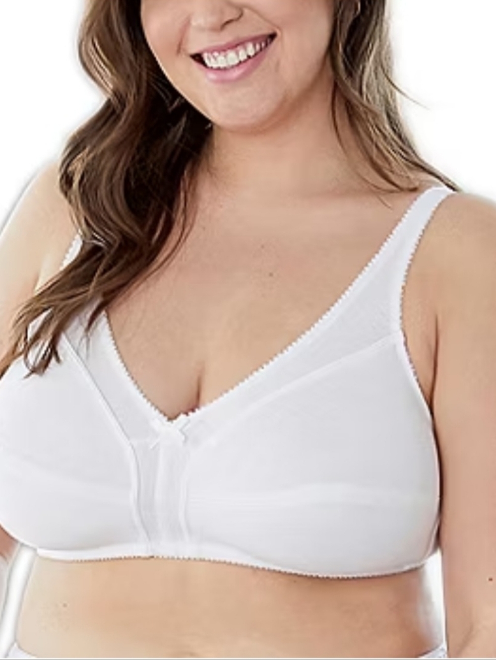 Bestform *2 Pack* White Everyday Soft Support Cotton Wireless Bra 44C 2 PK New!